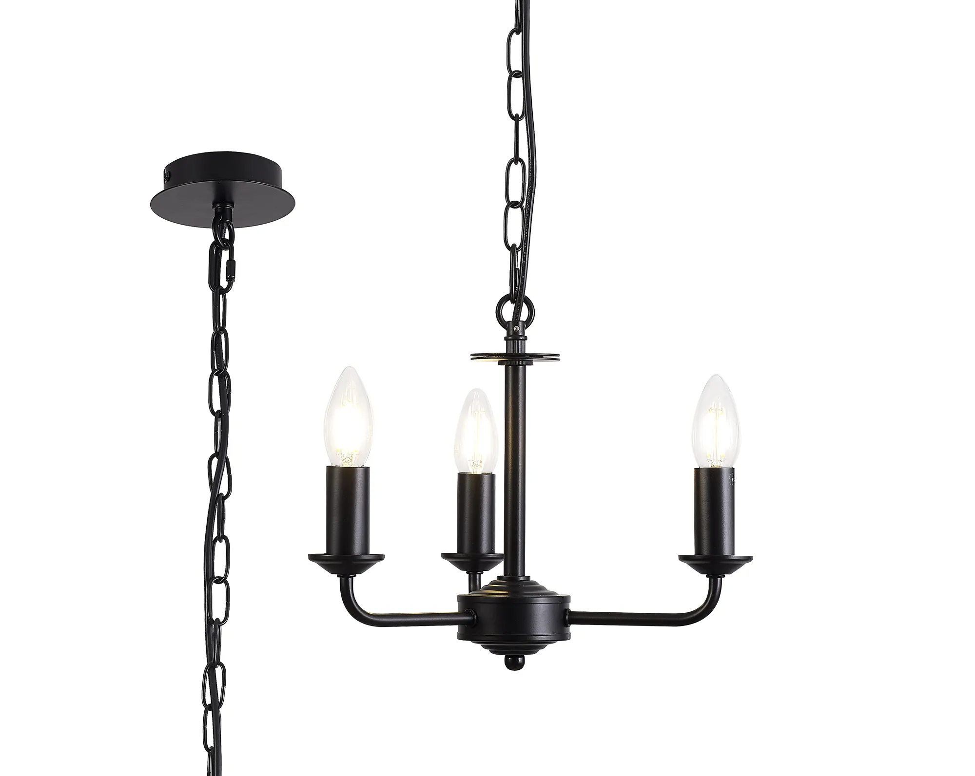 D0698  Banyan Pendant 3 Light Matt Black